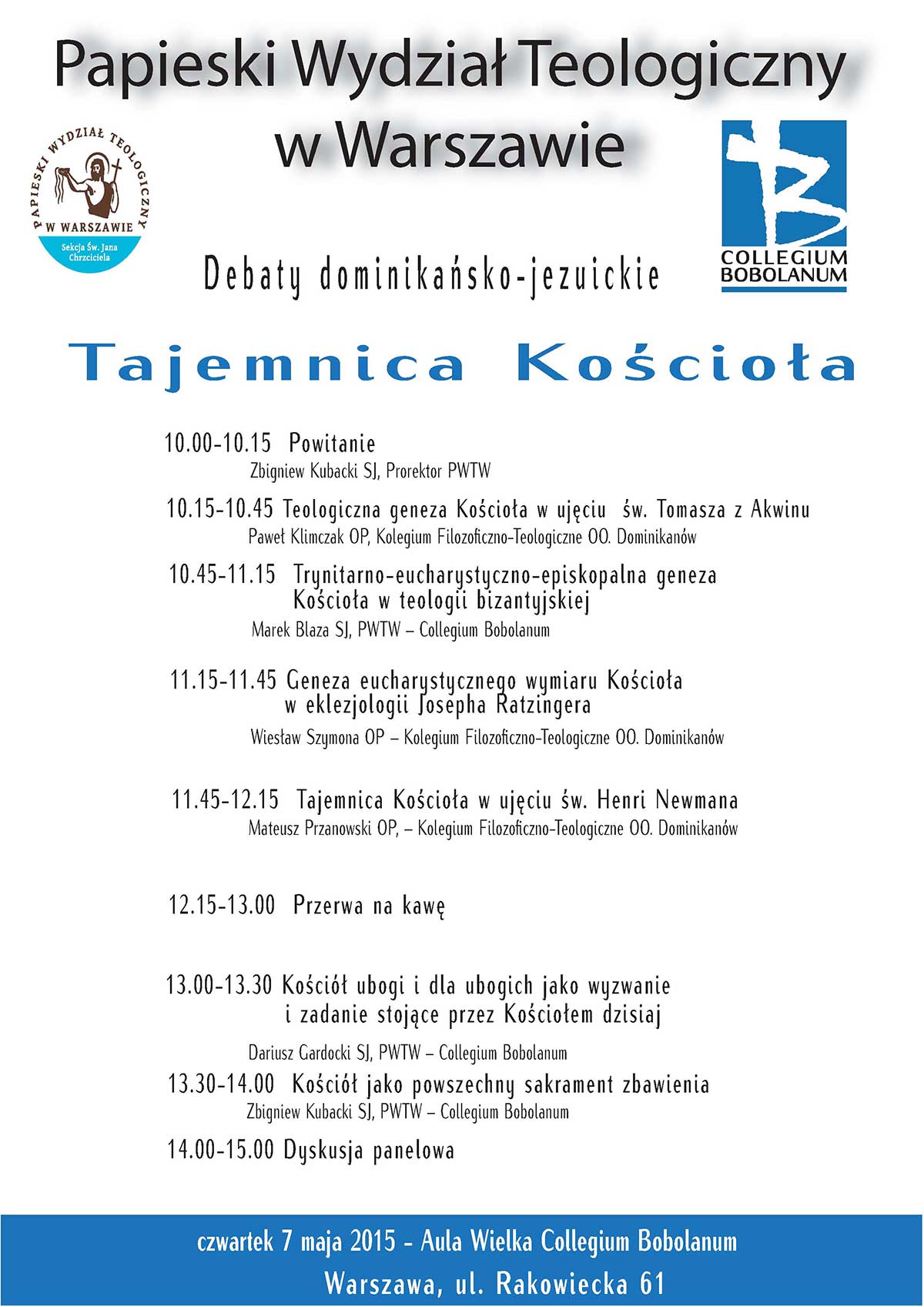 2015-05-07 - Debaty dominikańsko-jezuickie - Tajemnica Kościoła